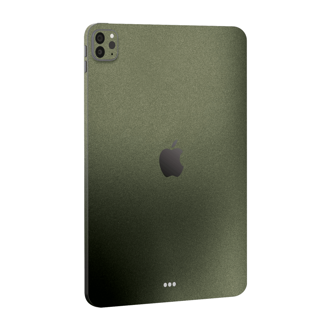 iPad PRO 11" (2021) Military Green Metallic Skin Wrap Sticker Decal Cover Protector by EasySkinz | EasySkinz.com