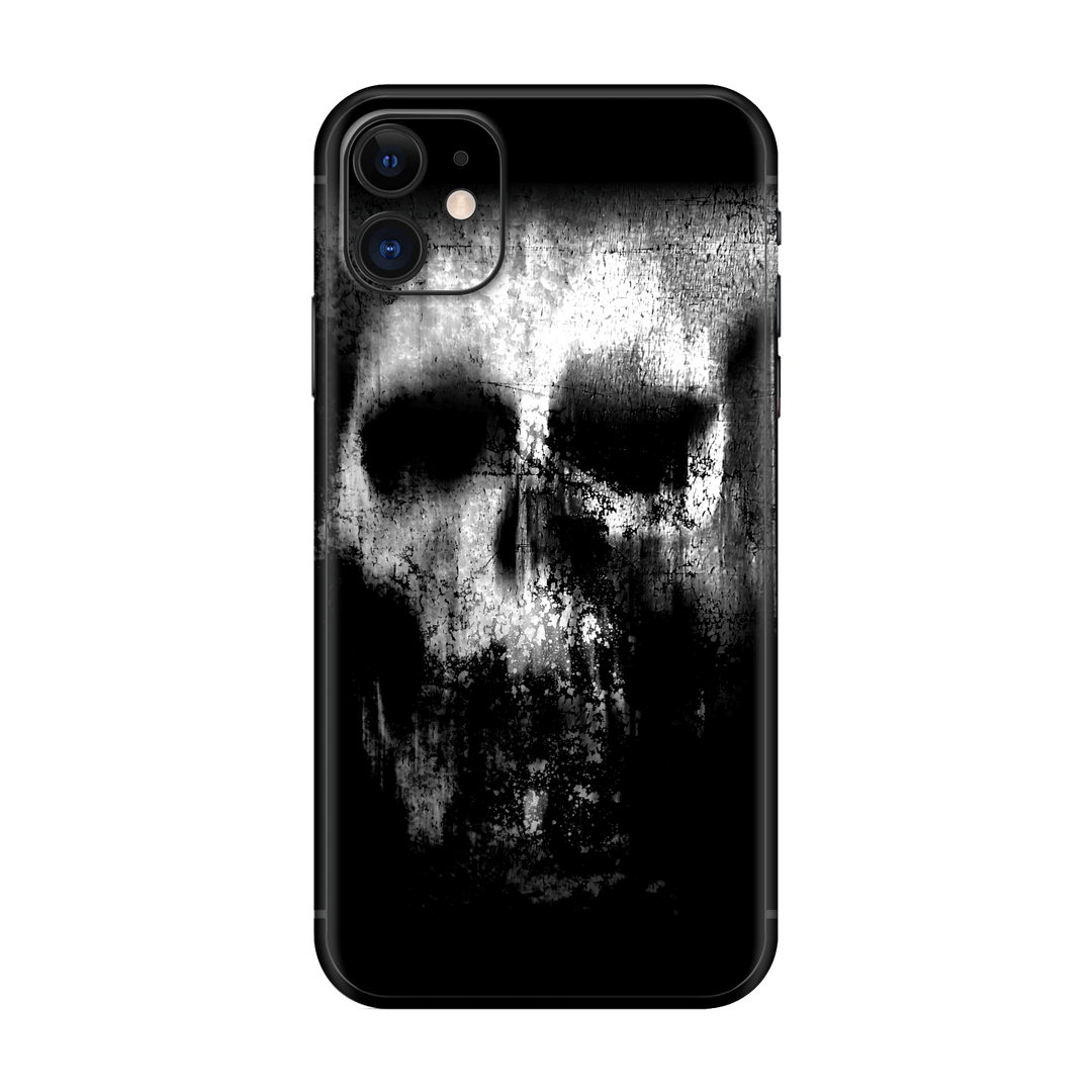 iPhone 11 Print Printed Custom SIGNATURE Horror Black & White SKULL Skin, Wrap, Decal, Protector, Cover by EasySkinz | EasySkinz.com