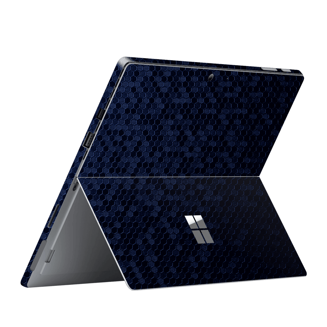 Microsoft Surface Pro (2017) Luxuria Navy Blue Honeycomb 3D Textured Skin Wrap Sticker Decal Cover Protector by EasySkinz