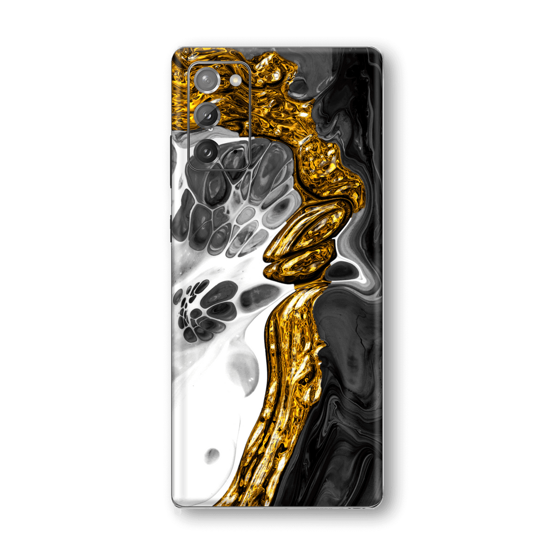 Samsung Galaxy NOTE 20 Print Printed Custom SIGNATURE Abstract MELTED Gold Skin, Wrap, Decal, Protector, Cover by EasySkinz | EasySkinz.com