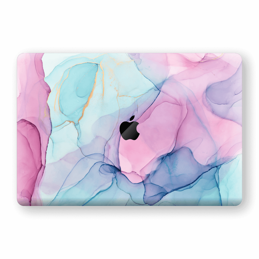 MacBook Pro 13" (No Touch Bar) Print Custom Signature Pink-Blue CRYSTAL Skin Wrap Decal by EasySkinz