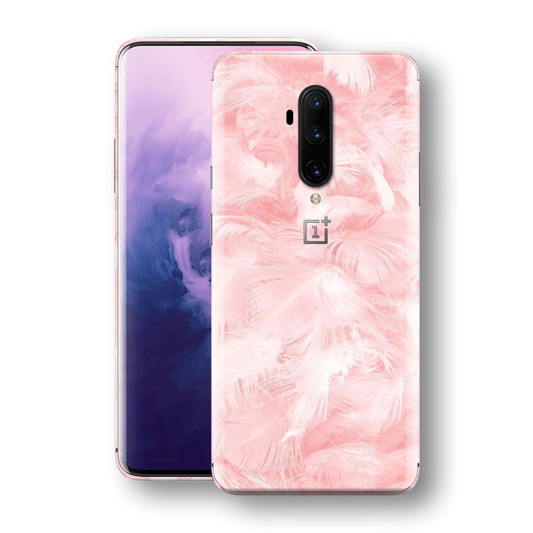 OnePlus 7T PRO Print Custom SIGNATURE Pink FEATHER Skin, Wrap, Decal, Protector, Cover by EasySkinz | EasySkinz.com