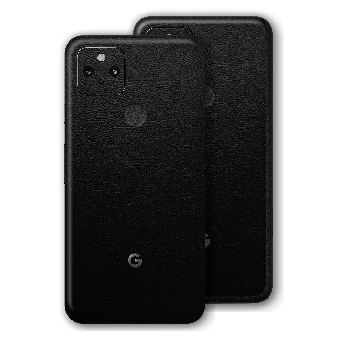 Pixel 5 Luxuria Riders Black Leather Jacket 3D Textured Skin Wrap Decal Cover Protector by EasySkinz | EasySkinz.com