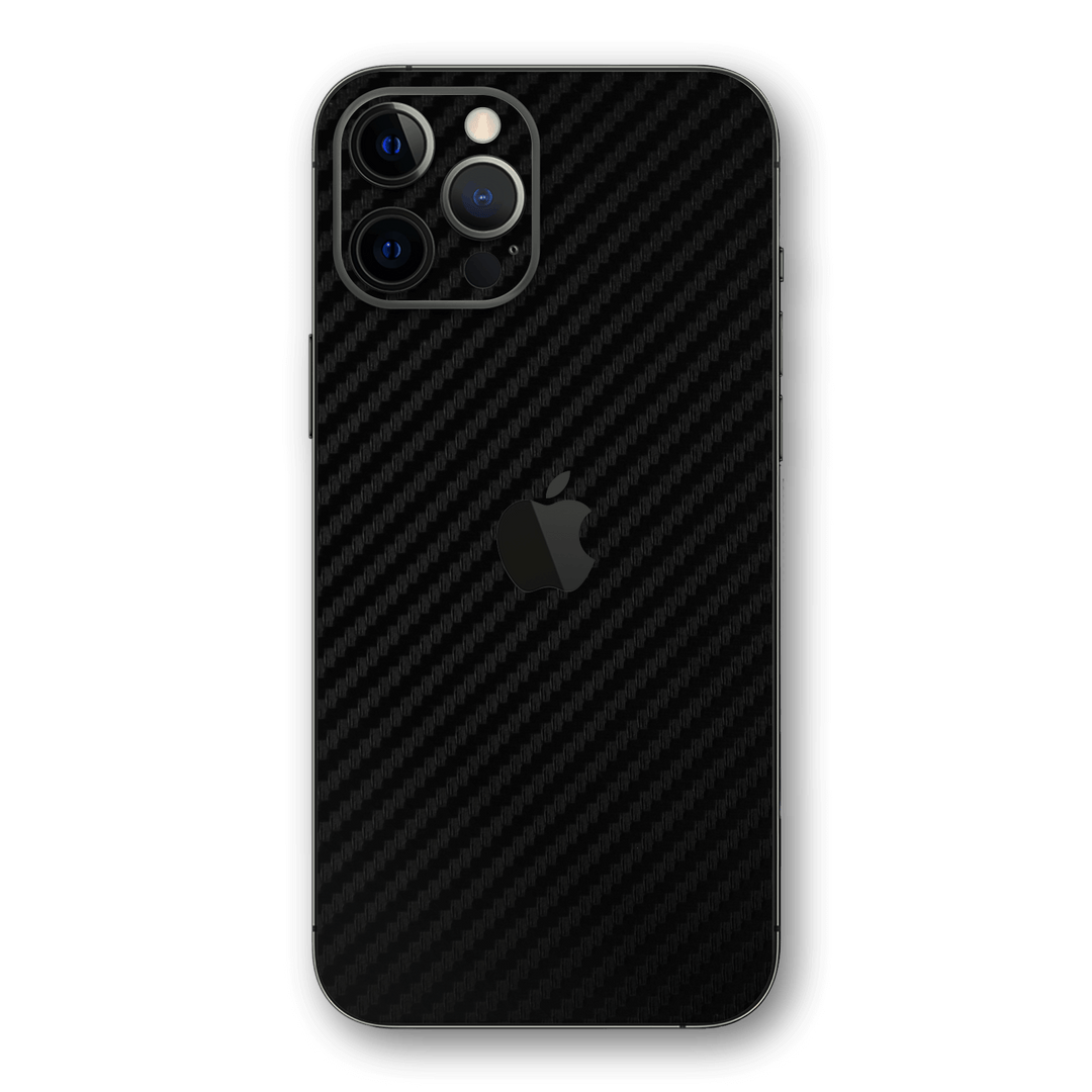 iPhone 12 Pro MAX Black 3D Textured CARBON Fibre Fiber Skin, Wrap, Decal, Protector, Cover by EasySkinz | EasySkinz.com