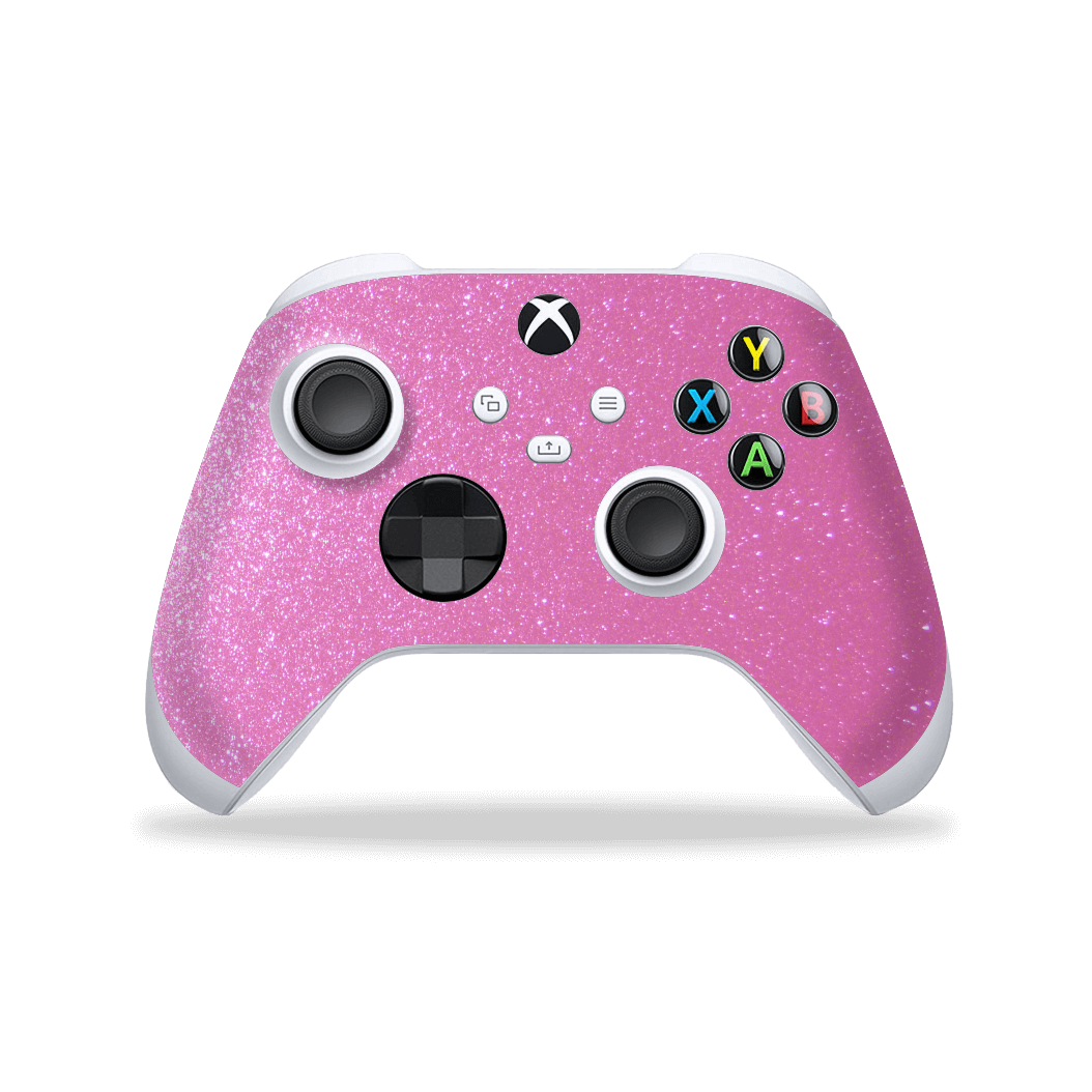 XBOX Series S CONTROLLER Skin - Diamond Pink Shimmering, Sparkling, Glitter Skin, Wrap, Decal, Protector, Cover by EasySkinz | EasySkinz.com